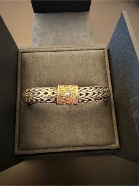 John Hardy Classic Chain bracelet 
Two-Tone Braided Silver and Gold Bracelet